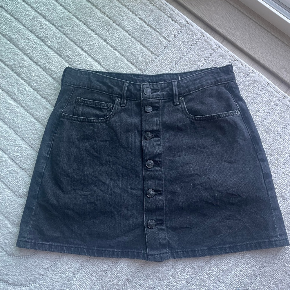 Black Denim Skirt